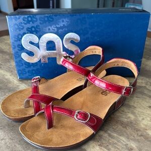 SAS Women's Red Sandals- LIKE NEW